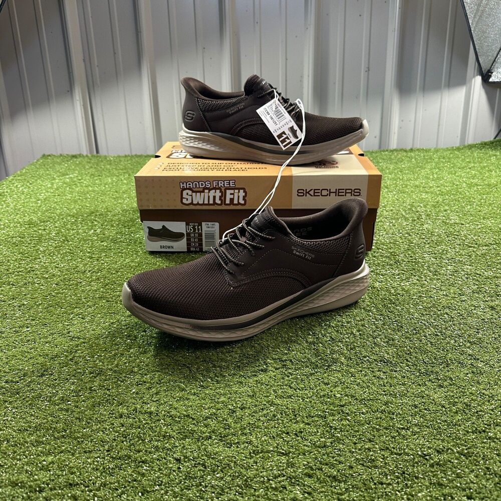 Skechers Swift Fit Slip-Ins Men's Sneakers Brown US 11 182006/BRN New in Box